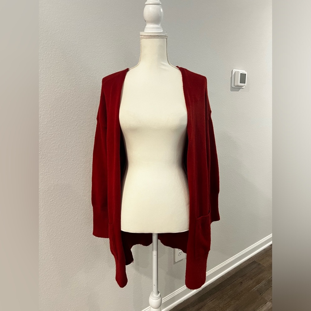 Burnt Orange Braided Cardigan